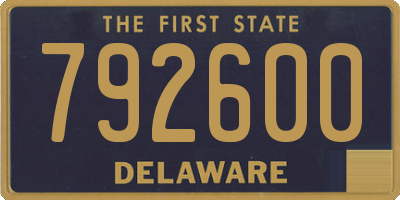 DE license plate 792600