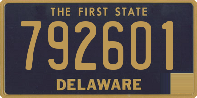 DE license plate 792601