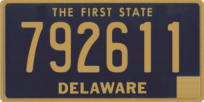 DE license plate 792611