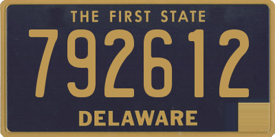 DE license plate 792612