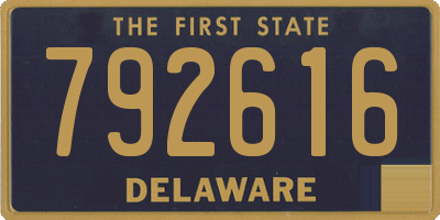 DE license plate 792616