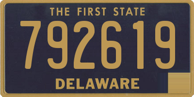 DE license plate 792619