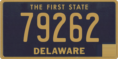 DE license plate 79262