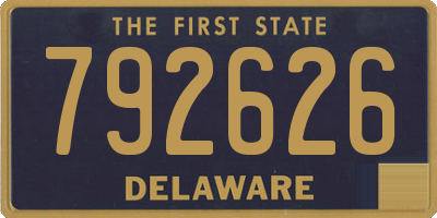 DE license plate 792626