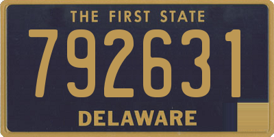 DE license plate 792631
