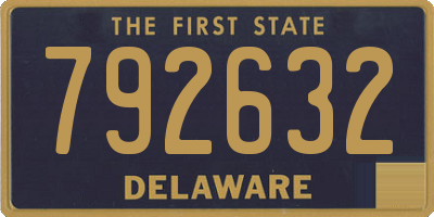 DE license plate 792632