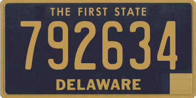 DE license plate 792634