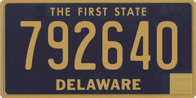 DE license plate 792640