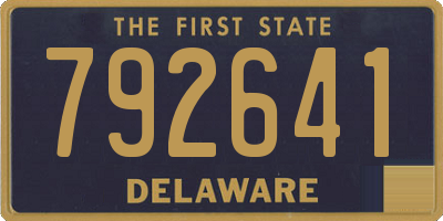 DE license plate 792641