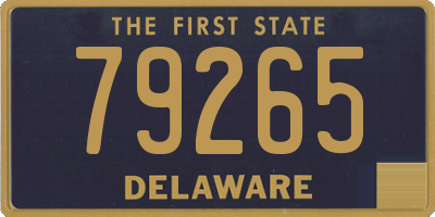 DE license plate 79265