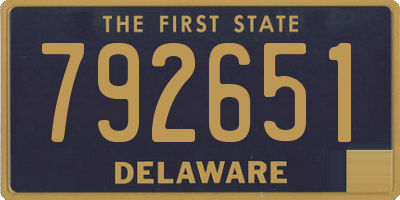 DE license plate 792651