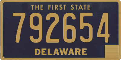 DE license plate 792654