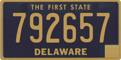 DE license plate 792657