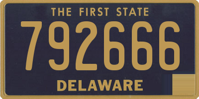 DE license plate 792666