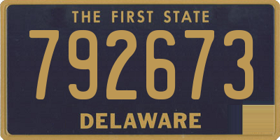 DE license plate 792673