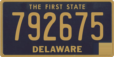 DE license plate 792675