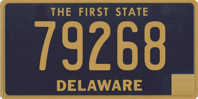 DE license plate 79268
