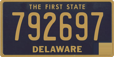 DE license plate 792697