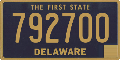 DE license plate 792700