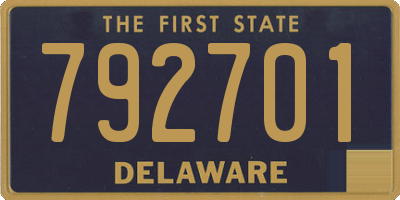 DE license plate 792701