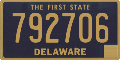 DE license plate 792706