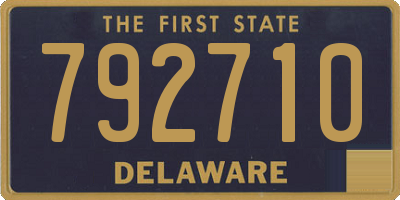 DE license plate 792710