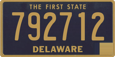 DE license plate 792712