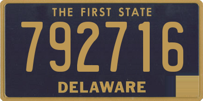 DE license plate 792716