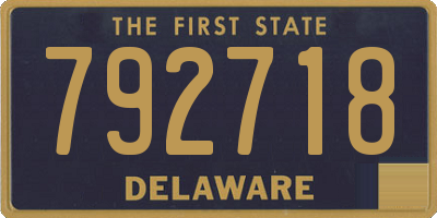 DE license plate 792718