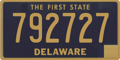 DE license plate 792727