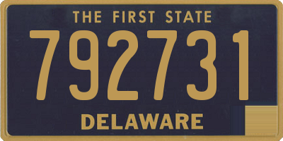 DE license plate 792731
