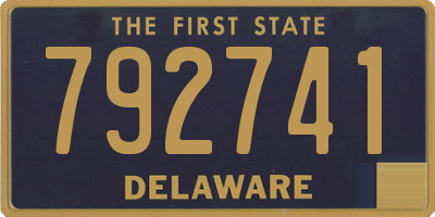 DE license plate 792741
