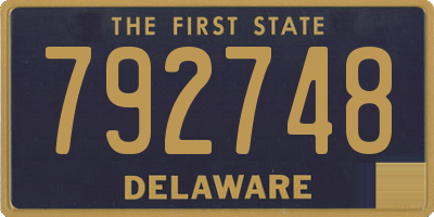 DE license plate 792748