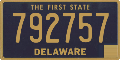 DE license plate 792757
