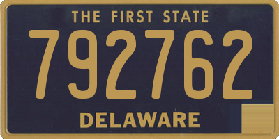 DE license plate 792762