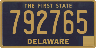 DE license plate 792765