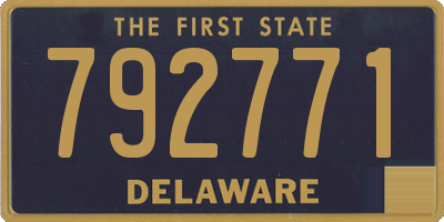 DE license plate 792771