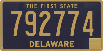 DE license plate 792774