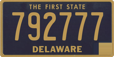 DE license plate 792777