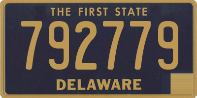 DE license plate 792779