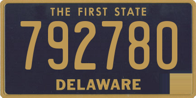 DE license plate 792780