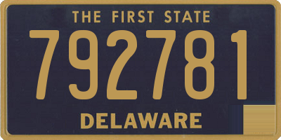 DE license plate 792781