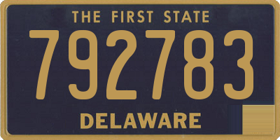DE license plate 792783