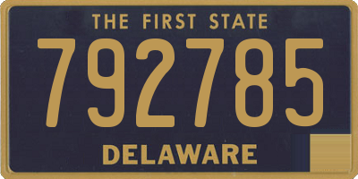 DE license plate 792785