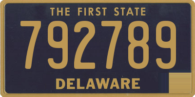 DE license plate 792789