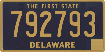 DE license plate 792793