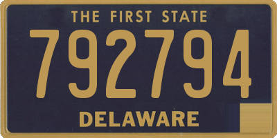 DE license plate 792794