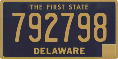 DE license plate 792798