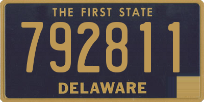 DE license plate 792811