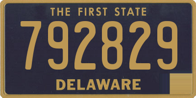 DE license plate 792829
